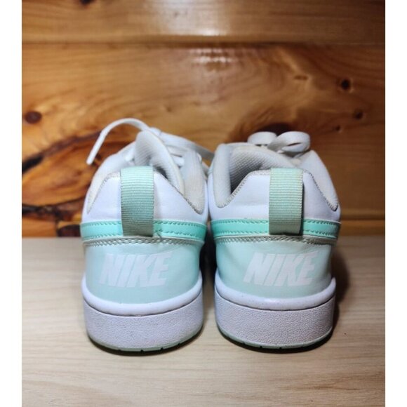 Nike Youth Size 5 Y Court Borough Low Recraft Shoes Sneaker White Mint Green - Picture 3 of 11